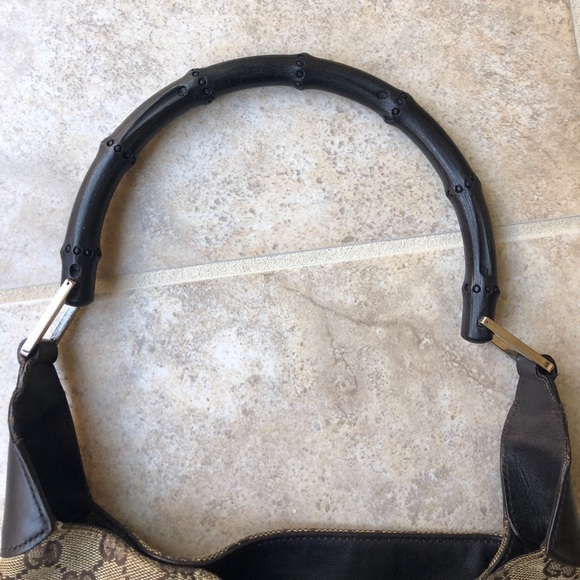 ❌SOLD❌ Gucci Bamboo Handle Tie Shoulder Bag - Picture 4 of 8